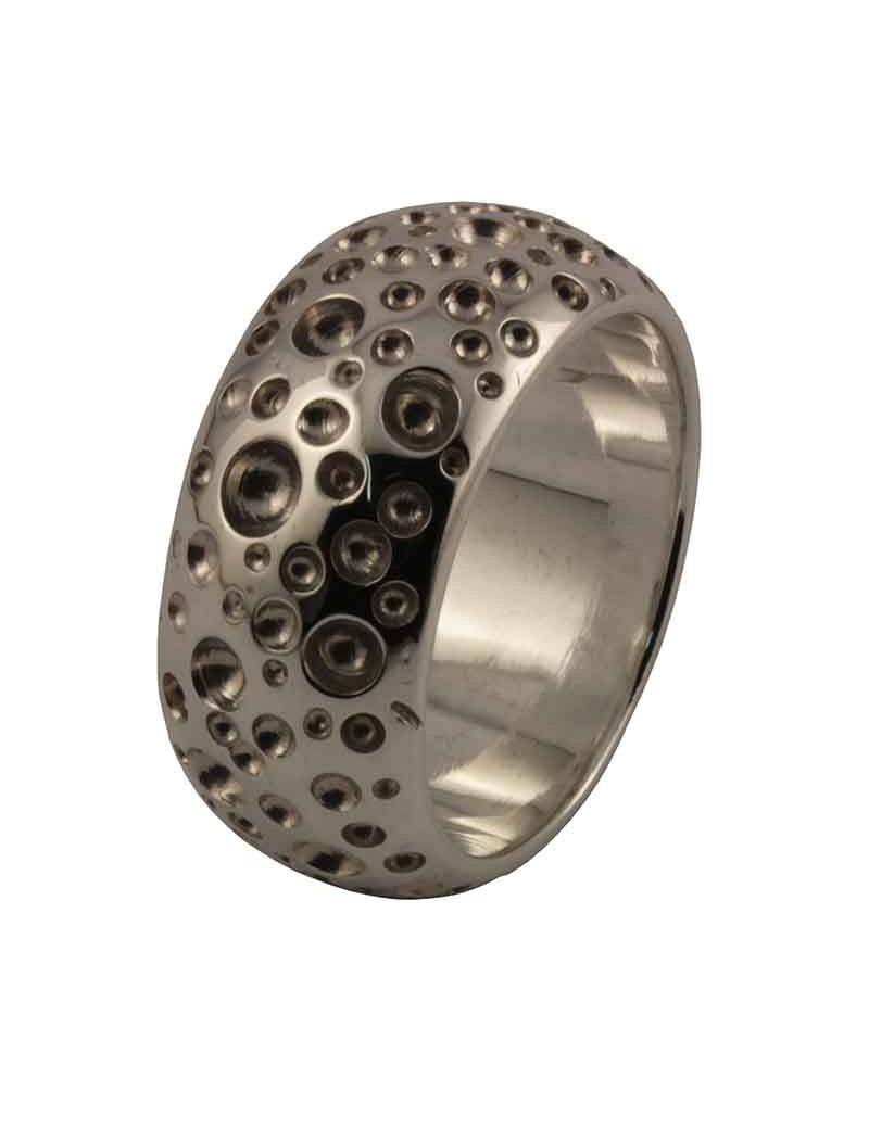 Silver Bubbles Ring for Men