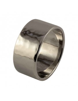 Silver Hammered Band Ring