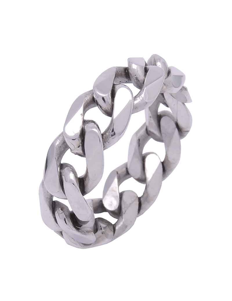 Sterling Silver Large Chain Ring