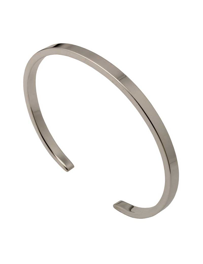 Bracciale Rigido Stretto in Argento 925 Massiccio