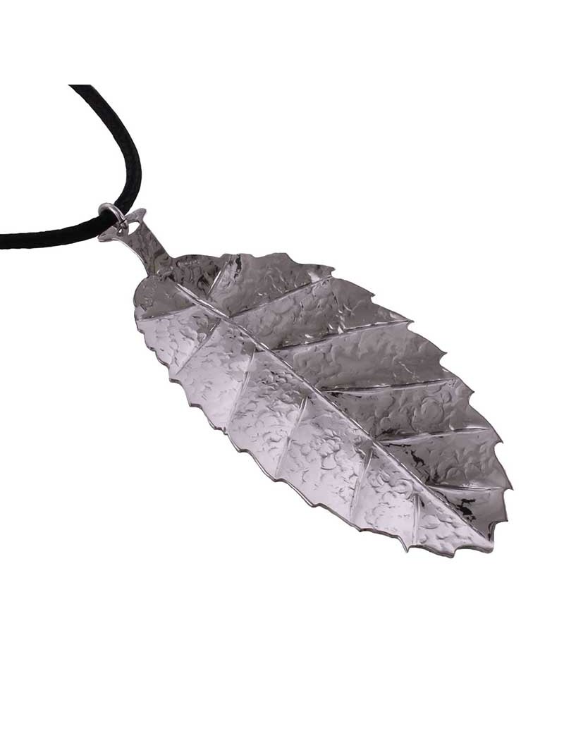Sterling Silver Chestnut Leaf Pendant