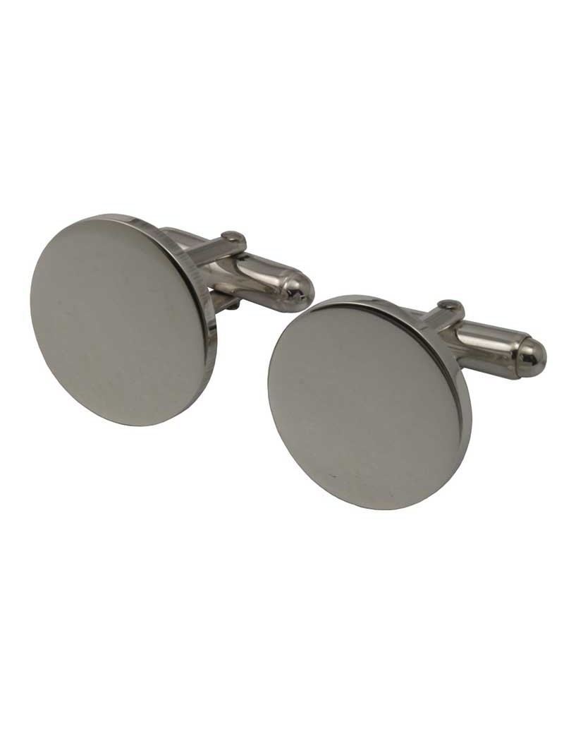 Sterling Silver Round Cufflinks