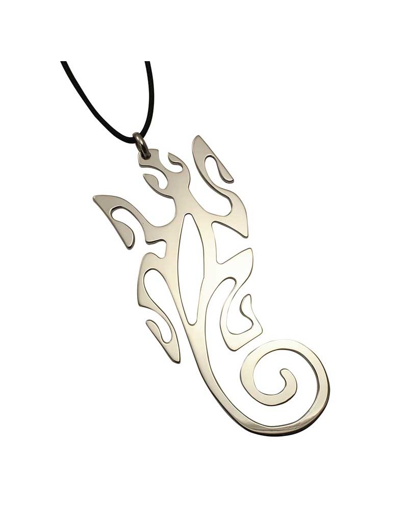 Sterling Silver Gecko Large Pendant