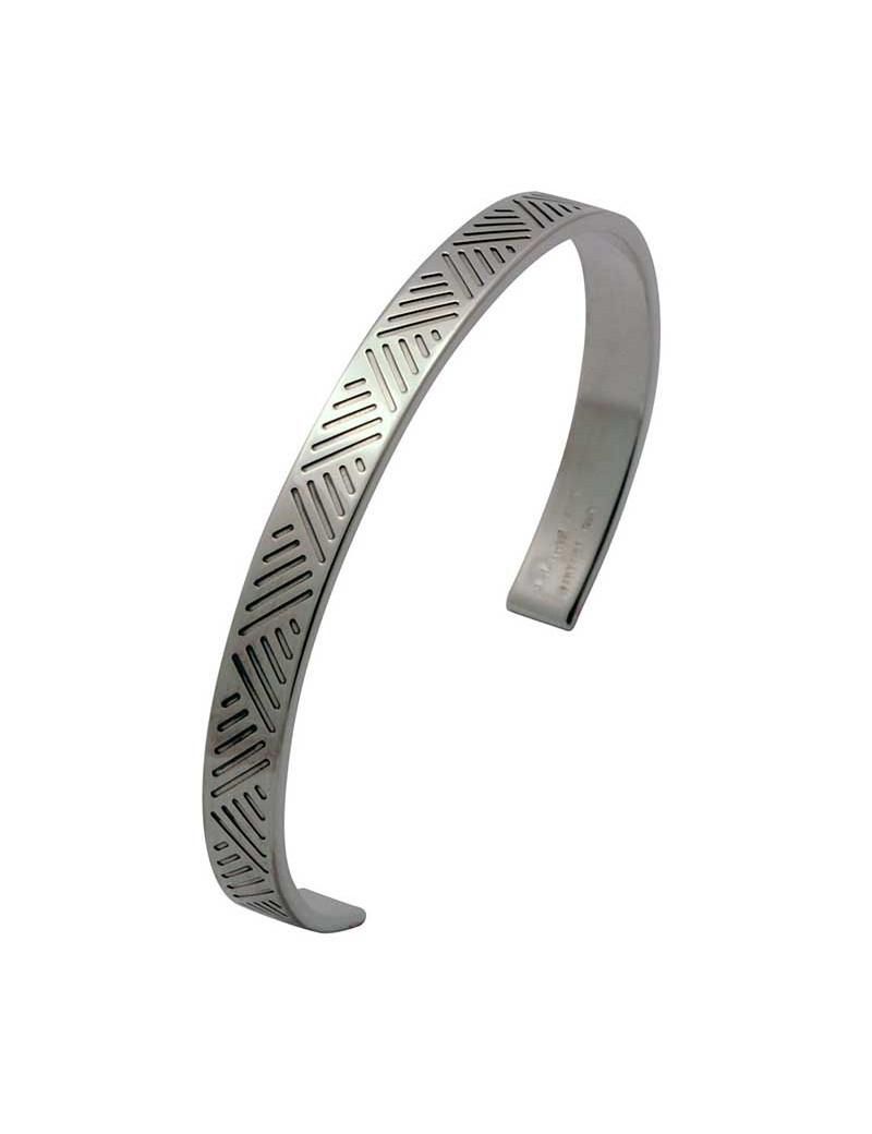 Sterling Silver Ridgid Triangle Men's Bracelet Bangle