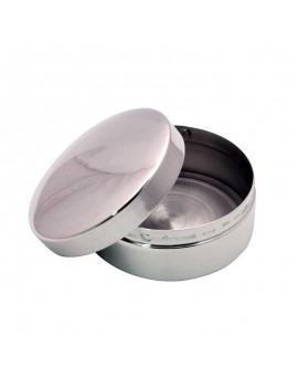 Sterling Silver Round Flat Pill Box