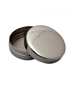 Sterling Silver Small Flat Round Pill Box